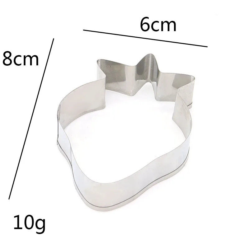 

Stainless Steel Strawberry Cookie Cutter DIY Figure Model Cookie Cutters 3D Plastic Pressing Model Toy Children Christmas Gift