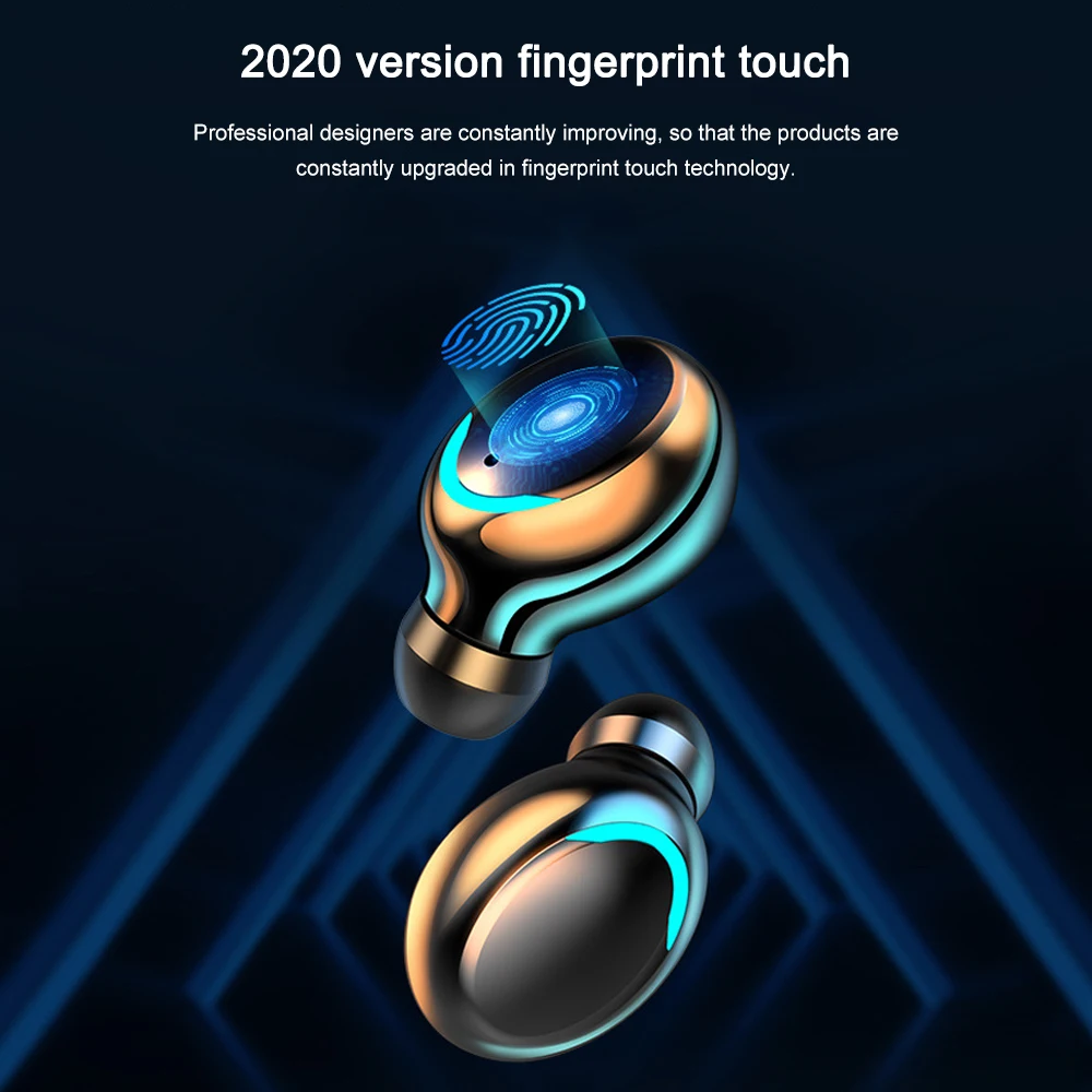 Наушники-вкладыши TWS с Беспроводной наушники Bluetooth 5 0 9D бас стерео