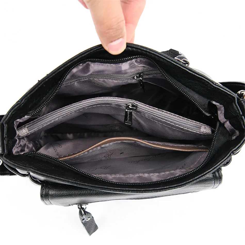 

Luxury Women Messenger Bag High capacity Female Soft Leather Handbag Crossbody Bags For Women Shoulder Bag Famous Brand Designer