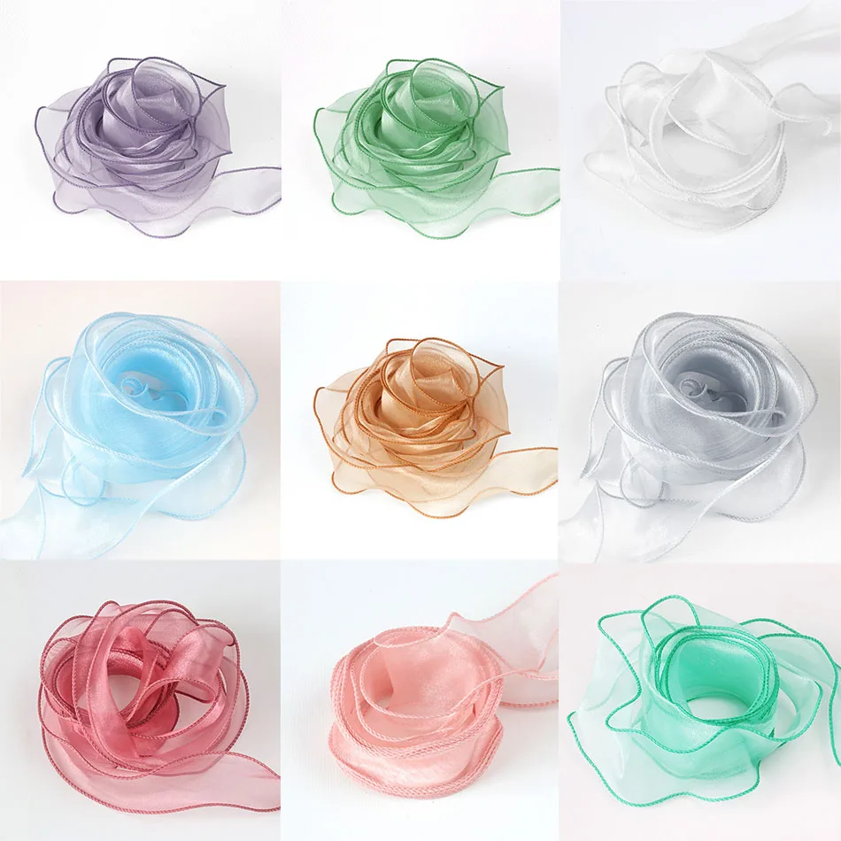 

10M 40mm Natural Organza Ribbons Bow DIY Sewing Clothing Christmas Satin Ribbons Tape Gift Wrap Crafts Wedding Party Decorate