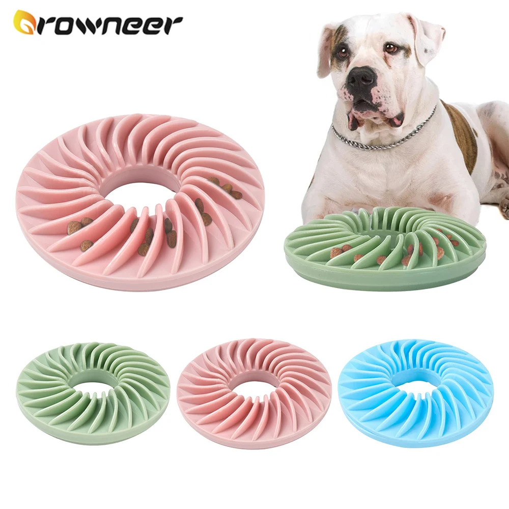 

Pet Dog Bowl Slow Feeder TPR Dogs Leak Food Flying Discs Toy Multifunction Bite-resistant Interactive Throw Toys Pets Products