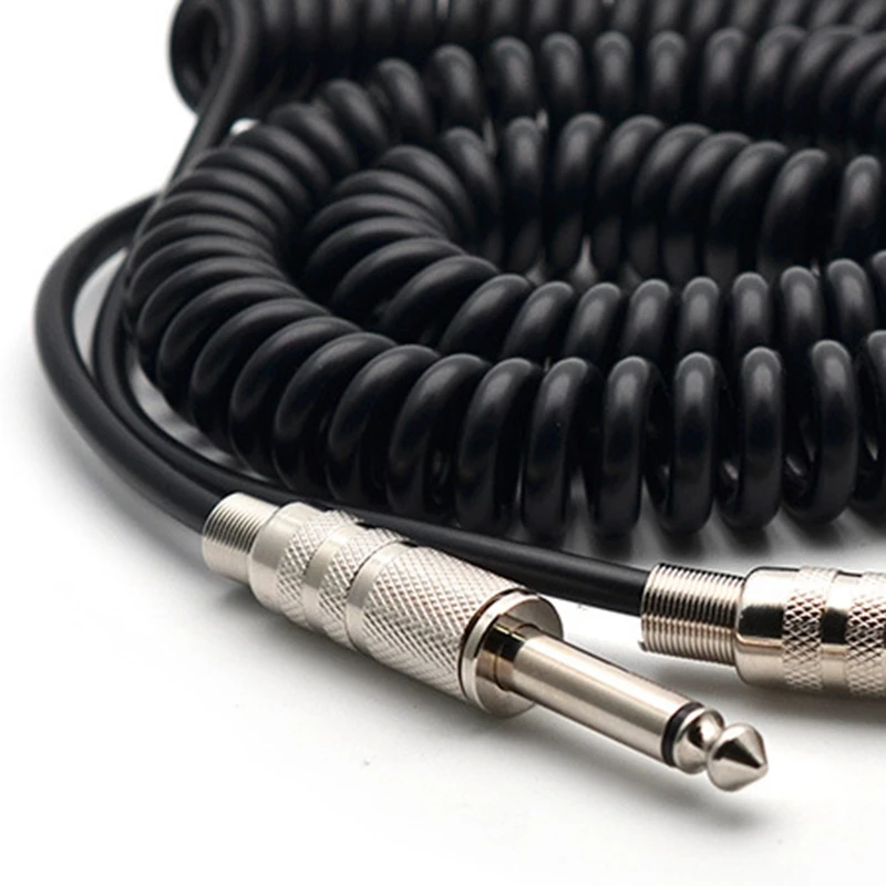 

Guitar Spring Cable 6.35/6.5 Guitar Bass Audio Cable Shield Wire 5M For Connecting the Sound of the Electric Guitar