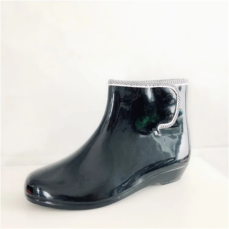 В сезон дождей Модные короткие резиновые Сапоги водонепроницаемые женские