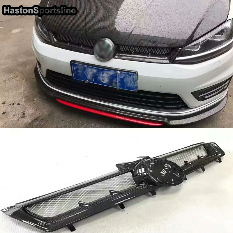 MK7 ASPEC стиль углеродное волокно Передняя решетка гриль для Volkswagen Golf 7 mk 2014