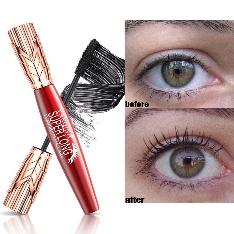 

10ML 4D Silk Fiber Mascara Waterproof Long Lasting Natural Soft Long Lashes Makeup Mascara Black Curling Thick Lashes Cosmetic