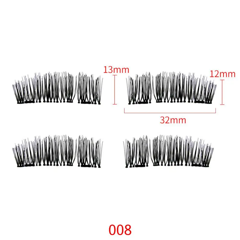4 шт многоразовые легко носить 3D Магнитные ресницы накладные двойной магнит