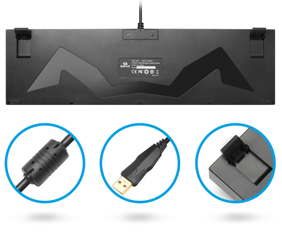 Redragon Mitra K551 USB Механическая игровая клавиатура синий переключатель DIY 104 ключ с подсветкой PC Gamer русские брелки или стикер с надписью на испанском