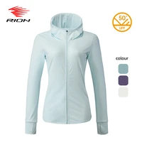 rion cycling womenjacket sports hiking coat upf 50 sunscreen jacket breathable anti uv female sun protective jackets with hat