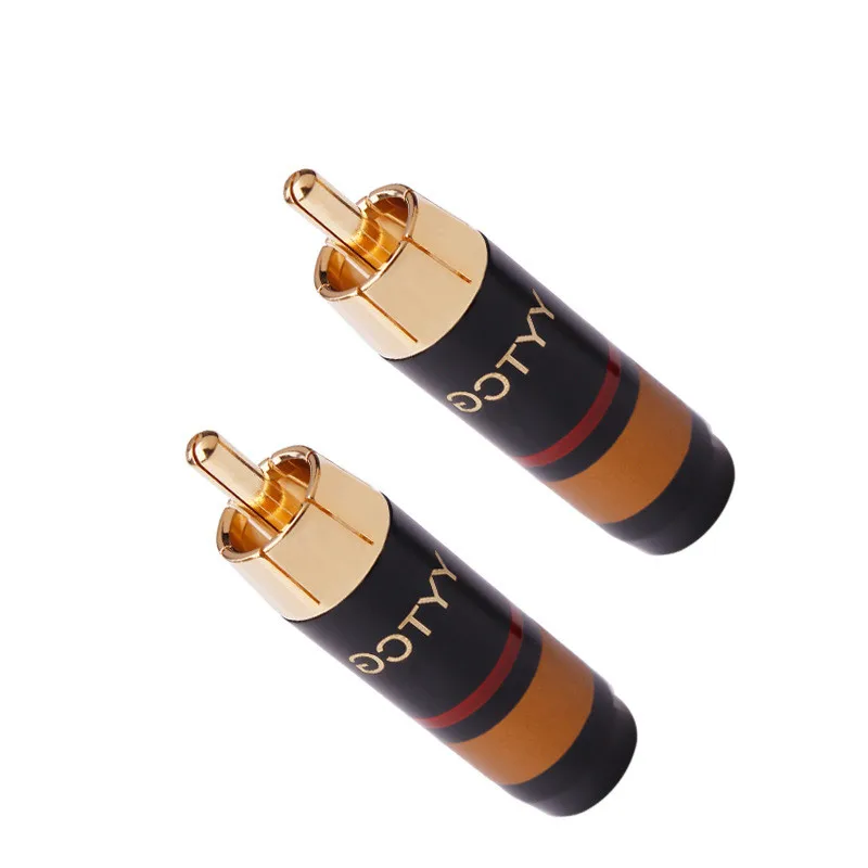 RCA Jack разъем Чистый медный с золотым покрытием аудио кабели Мужской адаптер