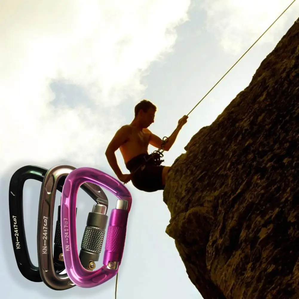 

Алюминиевый подвесной крюк 25 кН, D-образная Пряжка для скалолазания, спасательный карабин для скалолазания, оборудование для скалолазания