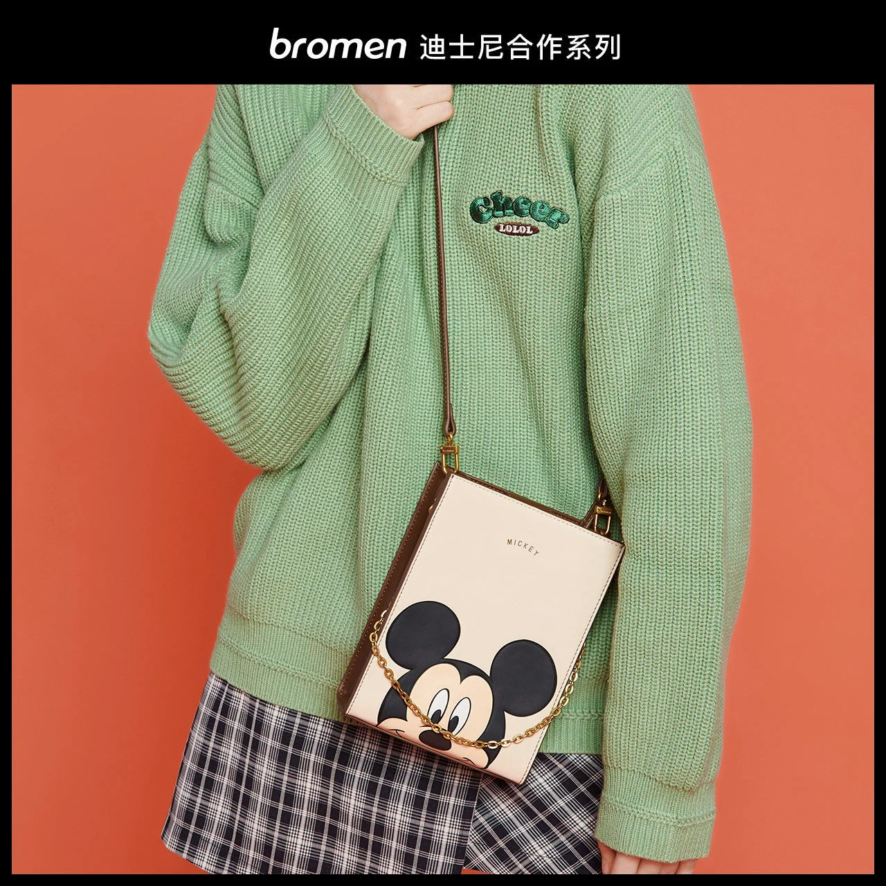 Disney-Bolso de hombro de minnie y Mickey mouse para mujer, bandolera suave de gran capacidad, bolsa de compras, regalo para ni&ntilde;os-4