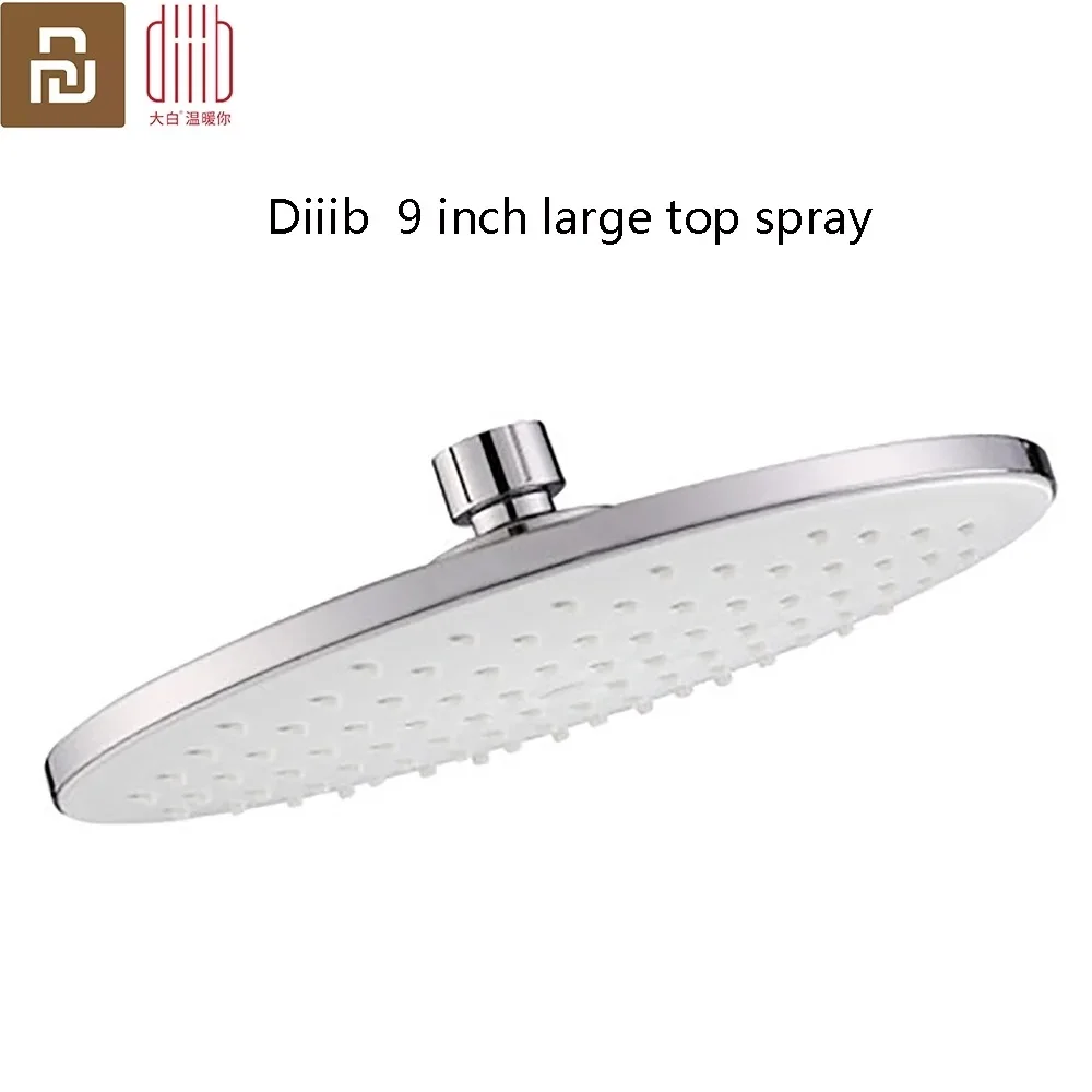 

Youpin diiib Shower Head Rainfall 23x23cm 9-Inch Roud ABS Plastic Rain Bathroom Top Sprayer Thin High Pressure Dabai