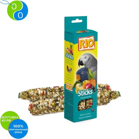 Рио Палочки с фруктами и ягодами для попугаев 2х75 г - изображение