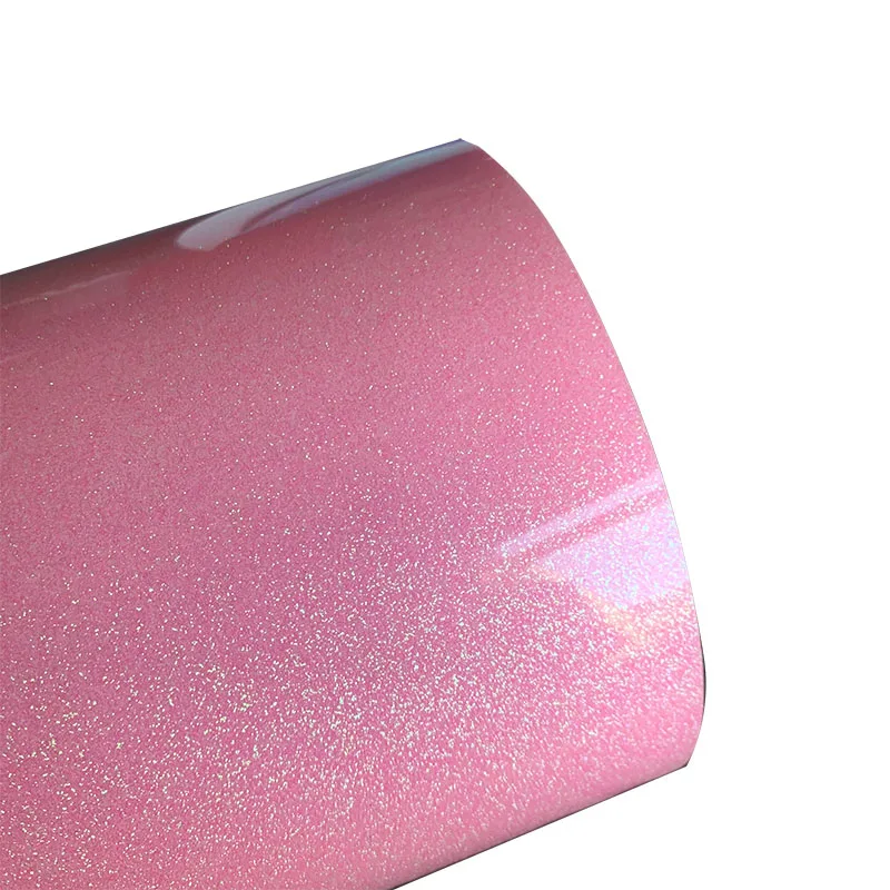 Free Shipping 1 sheet 30cmx50cm(12"x20") Glitter heat transfer vinyl for heat press machine cutting plotter - Цвет: colorful pink