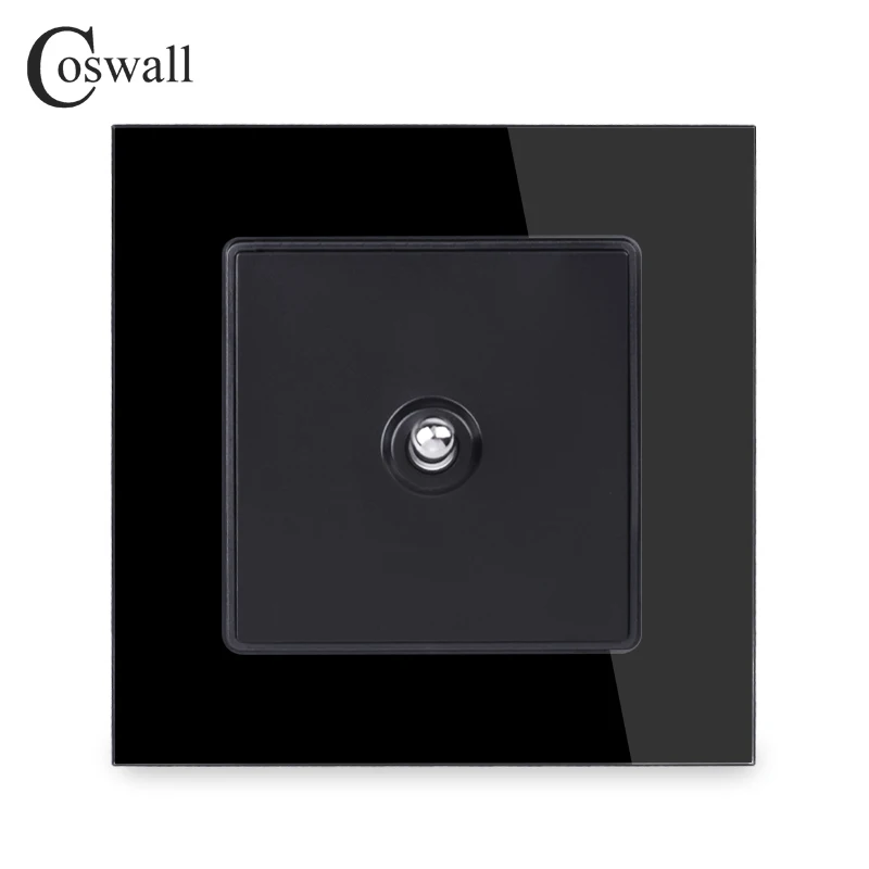 Coswall, простая модная рамка из закаленного стекла с кристаллами, 1 комплект, 1 способ, тумблер, светильник, переключатель ВКЛ./ВЫКЛ., настенный выключатель, 16А, переменный ток, 250 В