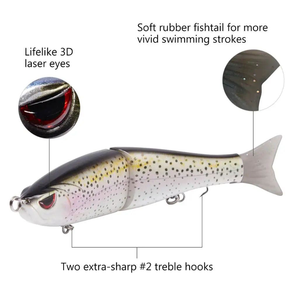 Bassdash Swimbaits форель щука скольжение приманки Minnow жесткие басы рыболовная приманка