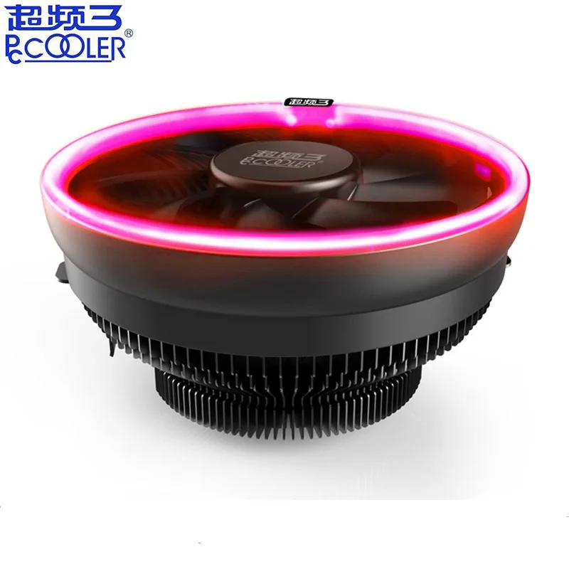 Pccooler 12 см светодиодный синий красный апертура кулер для процессора 12 см PWM вентилятор бесшумный для AMD AM3 AM4 Intel 775 115X радиатор охлаждения процессора тихий