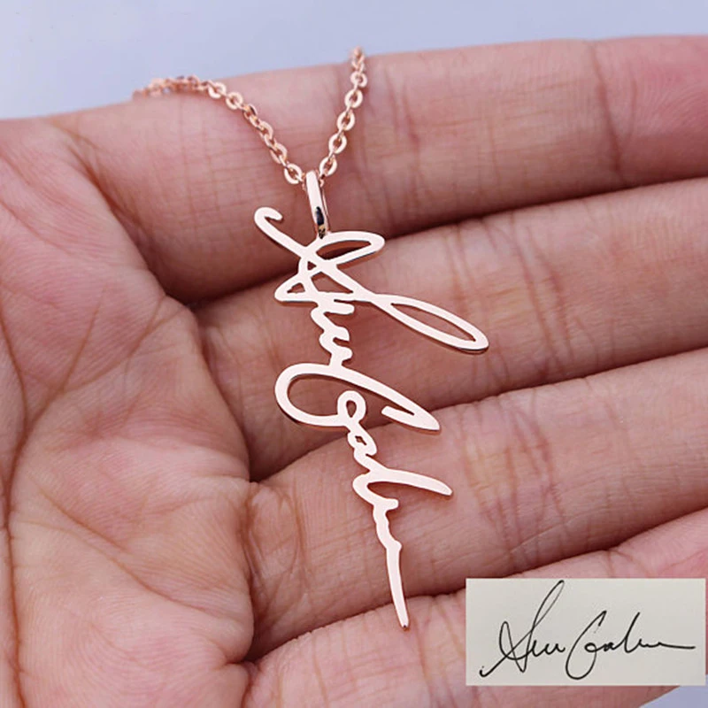 Индивидуальный почерк Подлинная подпись любое имя ожерелье персонализированные