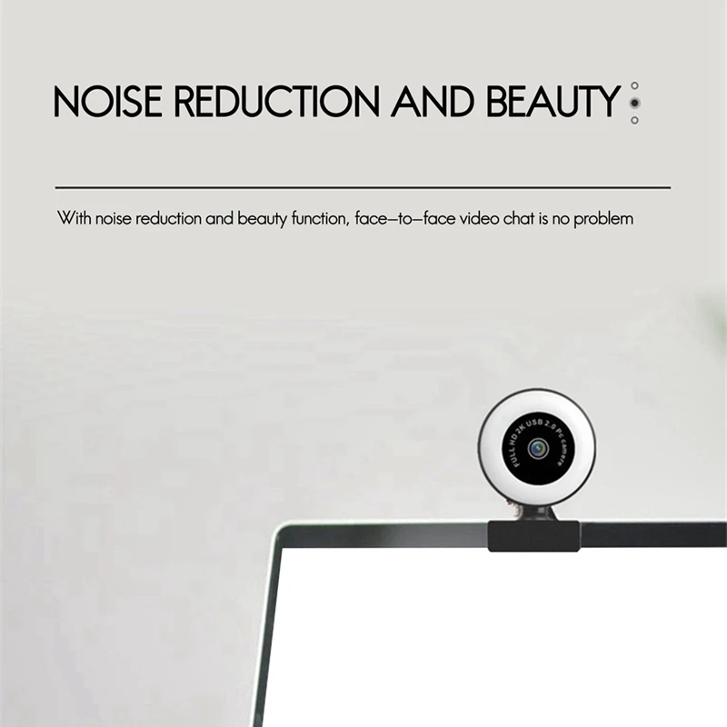 Internet Celebrity Live Broadcast Beauty Supplement Light Computer Camera USB Drive-Free HD Webcam with Microphone | Электроника