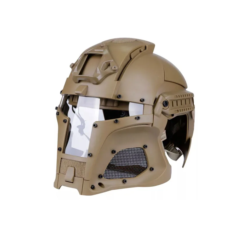 

Military Airsoft Full Face Helmet Mask Tactical Iron Warrior Helmet Steel Mesh Paintball Wargame Protection Hunting