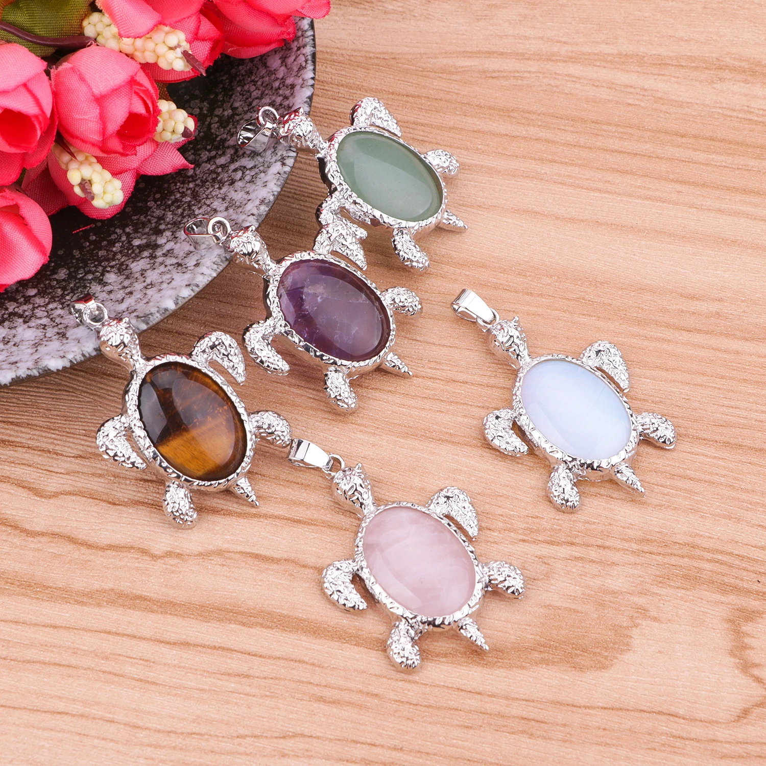 Черепаха кулон ожерелье для женщин men's health долговечность камень по дню