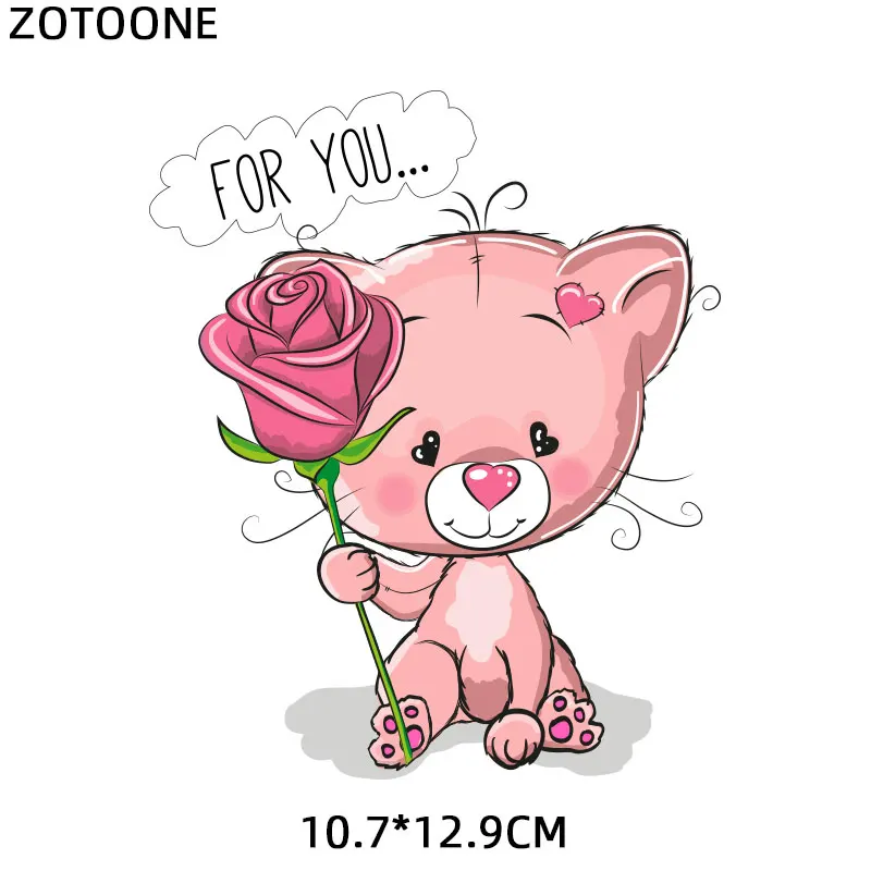 ZOTOONE Cartoon Animal stickers for iron transfer clothes DIY accessory t-shirt dresses washable heat H | Дом и сад