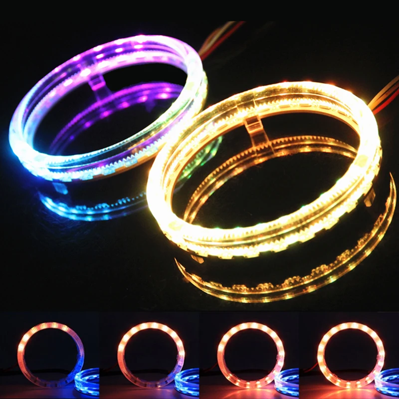 Многоцветный RGB APP Control Angel Eyes светодиодный фонарь Halo Rings с динамическим