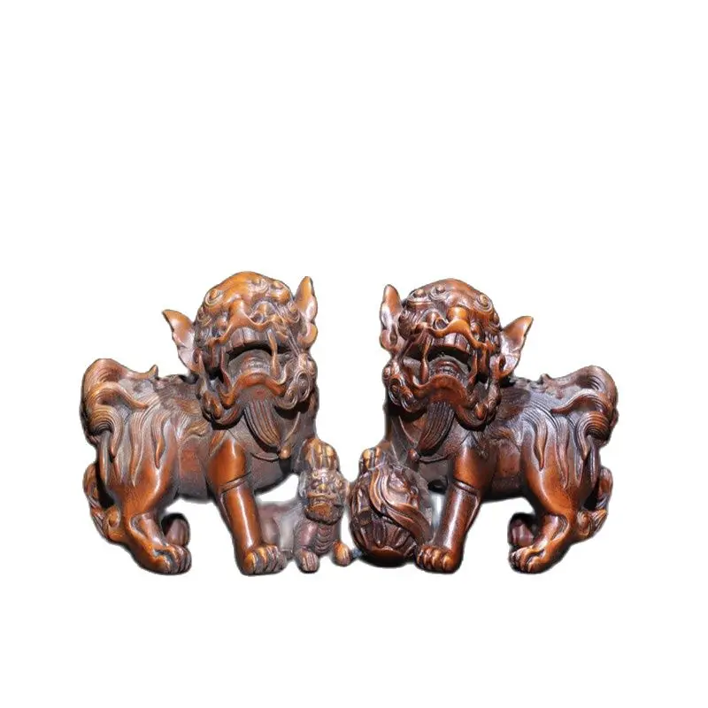 

Китайская чистая ручная резьба, коробка, Пара украшений PI xiu