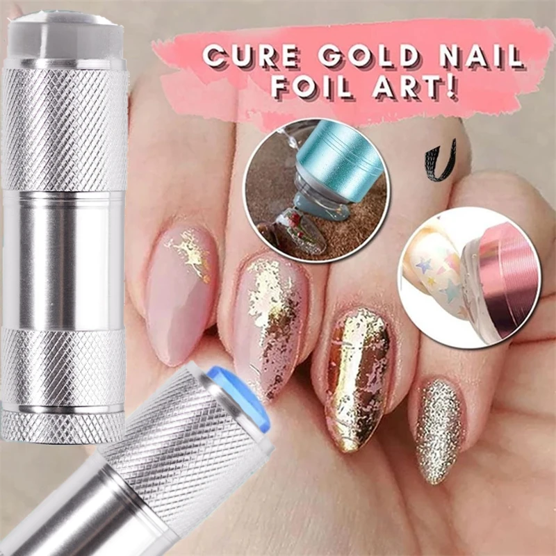 

Handheld Mini Nail Art Uv Press Light Uv Lamp With Jelly Silicone Stamper Head Nail Art Stamp Polish Print Quick Dry Lamp New