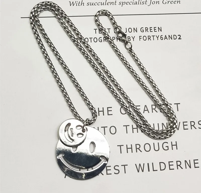 Мужское ожерелье со смайликом Мужская подвеска в стиле хип-хоп Женский и