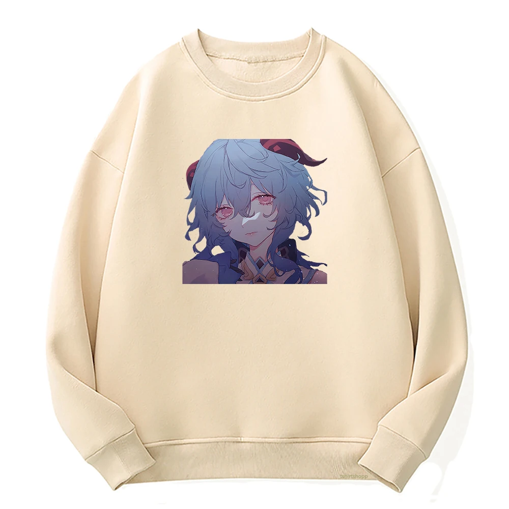 

Anime Ganyu Hoodie Women Oversized Genshin impact Hoodies Woman Harajuku Manga Genshin Hoody Crew Neck Pullovers Sweatshirts