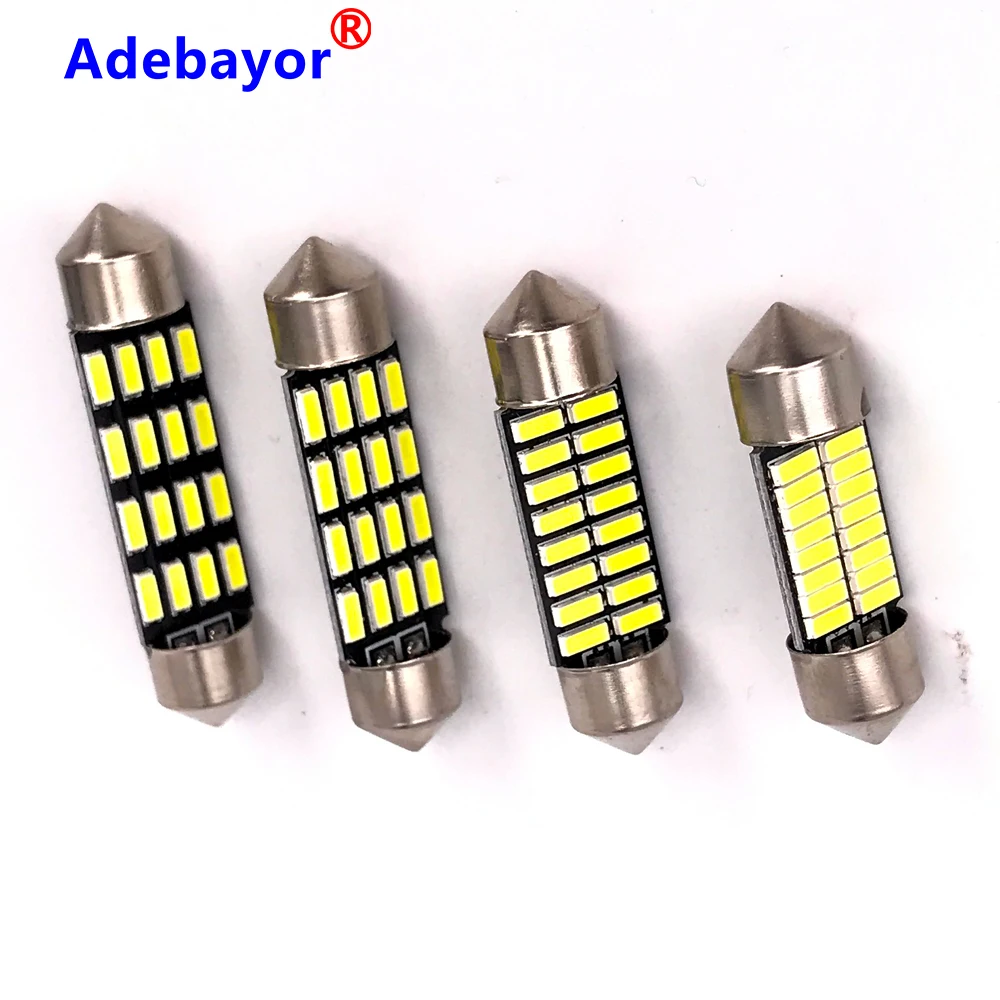 Оптовая продажа 100 шт. 31 мм 36 39 41 гирлянда 4014 16 SMD C5W светодиодные светодиодов