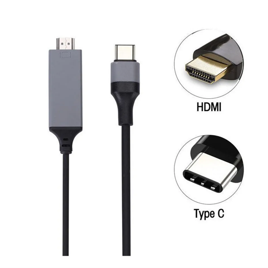 4K 30Hz type C к HDMI USB C HDMI кабель конвертер HD Расширение адаптер для Macbook samsung S8(с розничной упаковкой
