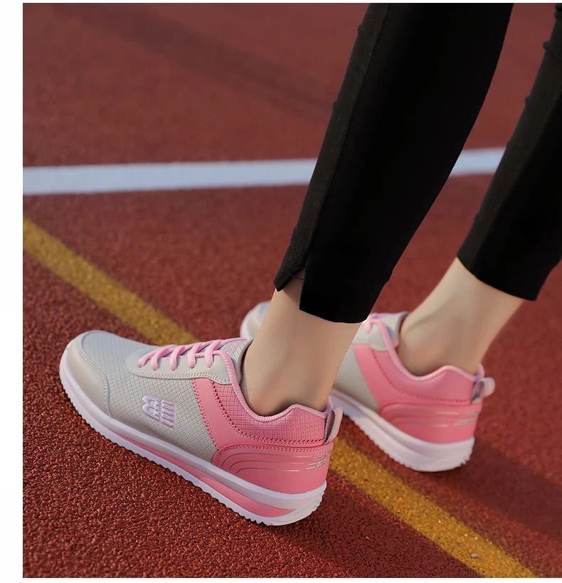 Size 35-41 New Fashion Tennis Shoes for Women Ultra-light Leather Blue Sneakers Gym Sport Shoes Tenis Feminino Basket Femme