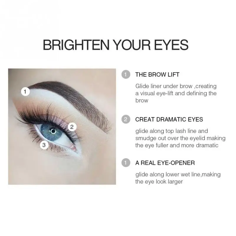 

2/6/12pcs White Make Up Pen Eyeliner Eye Liner Pencil Eyebrow Eyeshadow Cosmetics Eyes Makeup Tools