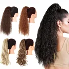 Синтетические волнистые кудрявые накладные волосы на клипсе, парик для наращивания конского хвоста, натуральная накладка вокруг волос, кулиска конского хвоста, накладные волосы