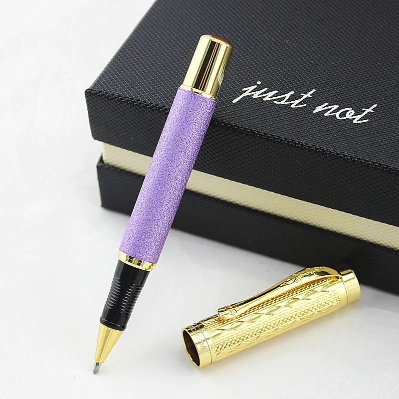 Высококачественная Роскошная металлическая фиолетовая шариковая ручка