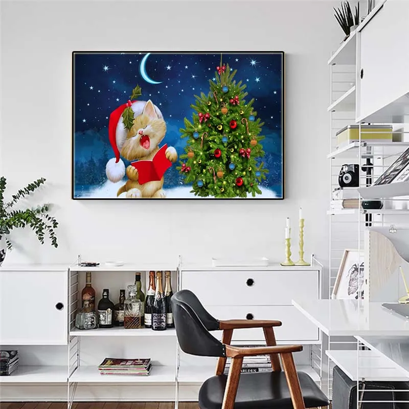 

New Year Christmas Snowman Canvas painting Christmas Decorations Wall Art Poster and prints Christmas Gift Kids Room Decoration