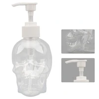 creative skull bathroom liquid soap dispenser 350ml hand soap transparent bottle shower gel shampoo fillable bottle