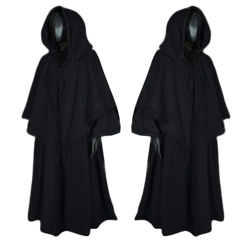 Мужская накидка Осень Зима Косплей сценический средневековый костюм винтажный