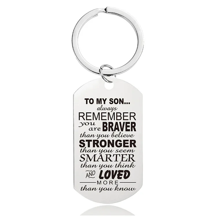 

Keychain Pendant Mother's Day Father's Day Graduation Season Christmas Gift Lettering Metal Keychains for Family and Friends