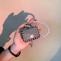 2022 summer pearl rhinestones designer super mini pu leather crossbody bag for women simple fashion luxury handbags designer