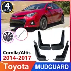 Автомобильный передний задний щиток грязи для Toyota Corolla Altis E170 2014 2015 Брызговики автомобильные аксессуары наклейки