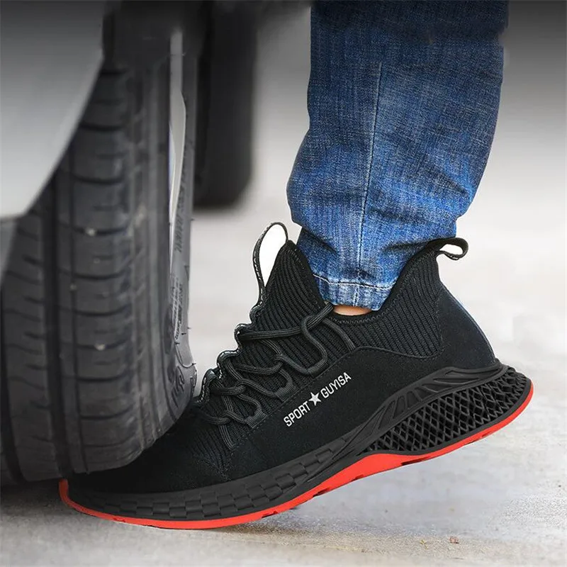 Защитная обувь мужские защитные ботинки со стальным носком удобная мужская с