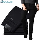 Grandwish Новинка 2021 мужские Стрейчевые классические черные джинсы деловой Повседневный Классический стиль модные джинсовые брюки мужские Брендовые брюки; ZA461