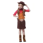 Костюм девушки-сленгера, детский ковбойский костюм ковбоя для девочек на Хэллоуин, Пурим вечерние ринку, карнавал, косплей