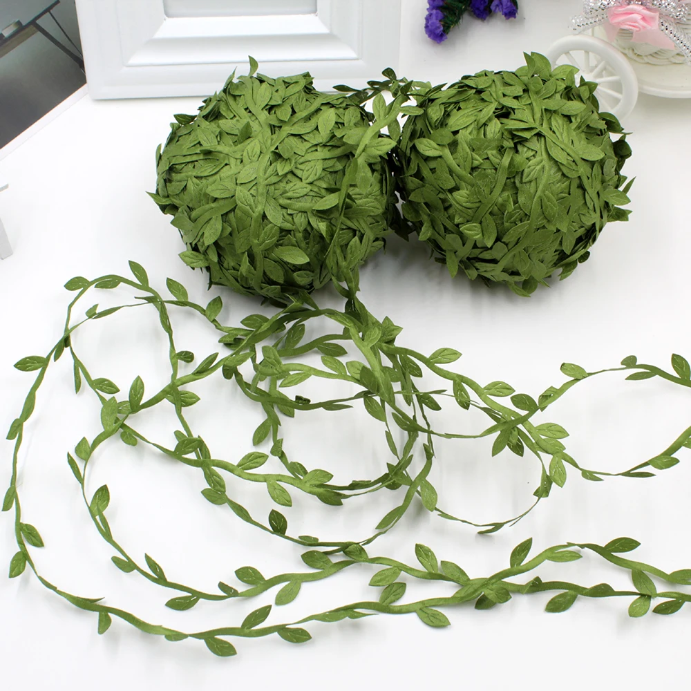 

20M Silk Green Leaf Rattan Artificial Leaves Nature Vine Wedding Decoration Wreath Fake Flowers Garland