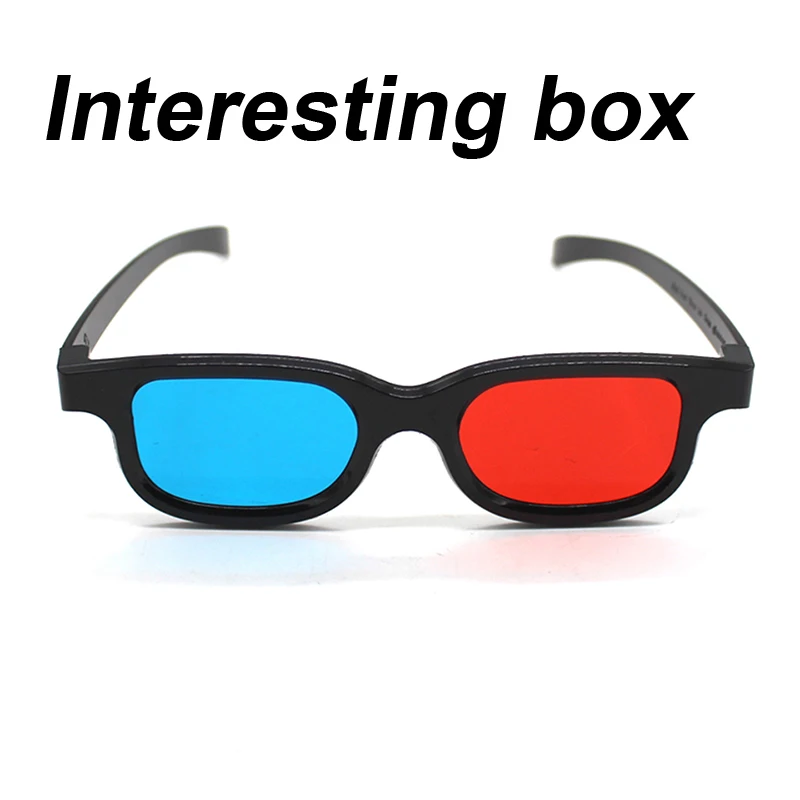 Пластиковые красные и синие 3d-очки для мобильного ТВ компьютерный проектор общий