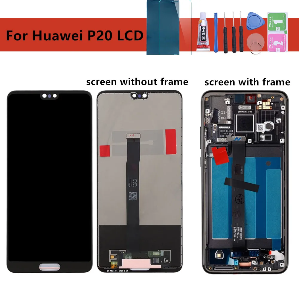 ЖК-дисплей 2240x1080 Для Huawei P20 дигитайзер сенсорного экрана в сборе EML L29 L22 L09 AL00 для