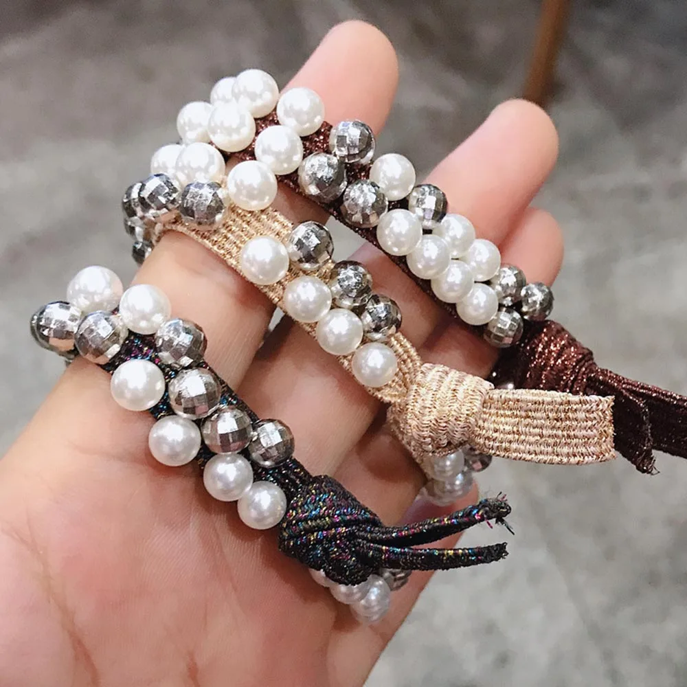 Резинки для волос двойного назначения резинка с имитацией жемчуга держатель